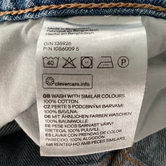 H&M Womens Light Wash High Rise Straight Leg Jeans Size 16 - Picture 8 of 9